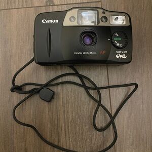 Canon Sure Shot OWL 35mm Point-and-Shoot Camera - Black